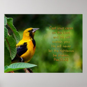 Psalms 55:22 inspirationerande poster