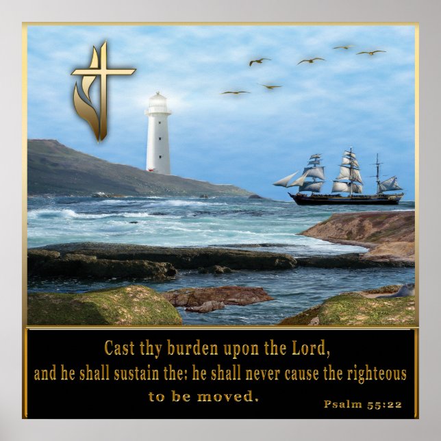 Psalms 55:22 poster (Framsidan)