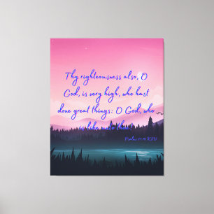 Psalms 71:19 Bible Verse KJV Pic Wall Art Canvastryck