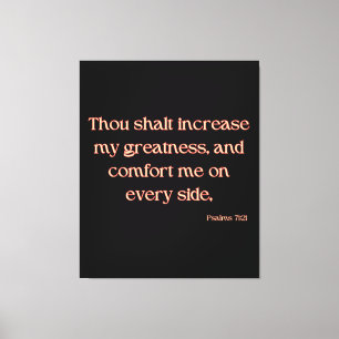 Psalms 71:21 Bible Verse KJV Wall Art Canvastryck