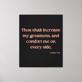 Psalms 71:21 Bible Verse KJV Wall Art Canvastryck
