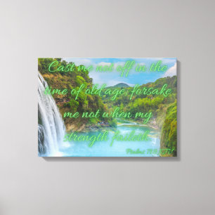 Psalms 71:9 Bible Verse KJV Pic Wall Art Canvastryck
