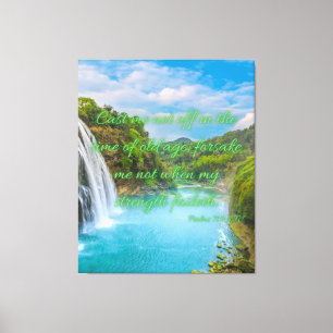 Psalms 71:9 Bible Verse KJV Pic Wall Art Canvastryck
