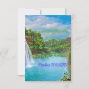 Psalms 71:9 KJV Bible Verse Pic Flat Greeting Card Kort