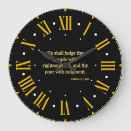 Psalms 72:2 KJV Bible Verse Roman Numeral II Stor Klocka