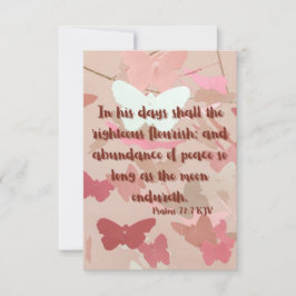 Psalms 72:7 KJV Bible Verse Pic Flat Greeting Card Kort