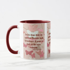 Psalms 72:7 KJV Bible Verse Pic Two-Tone Mugg