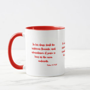 Psalms 72:7 KJV Bible Verse Two-Tone Mugg