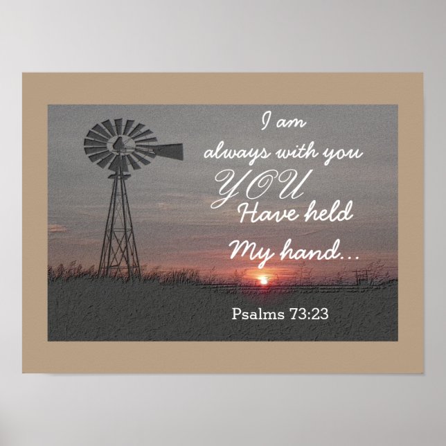 Psalms 73:23 - Art-utskrift Poster (Framsidan)