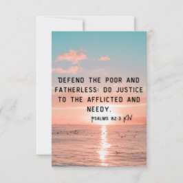 Psalms 82:3 KJV Bible Verse Pic Flat Hälsning Kort
