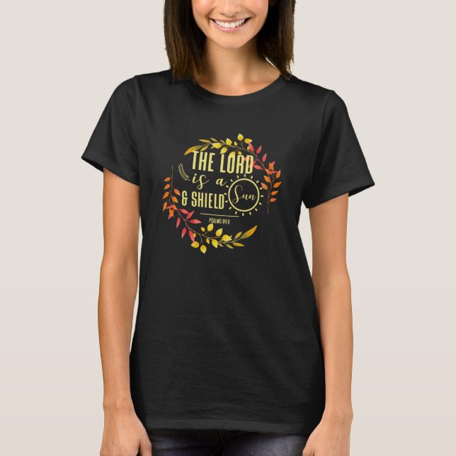 Psalms 84:11 Christian Bible Verse Quote T Shirt (Framsida)