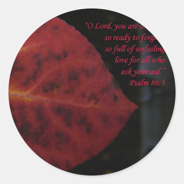 Psalms 86:3 runt klistermärke (Framsida)