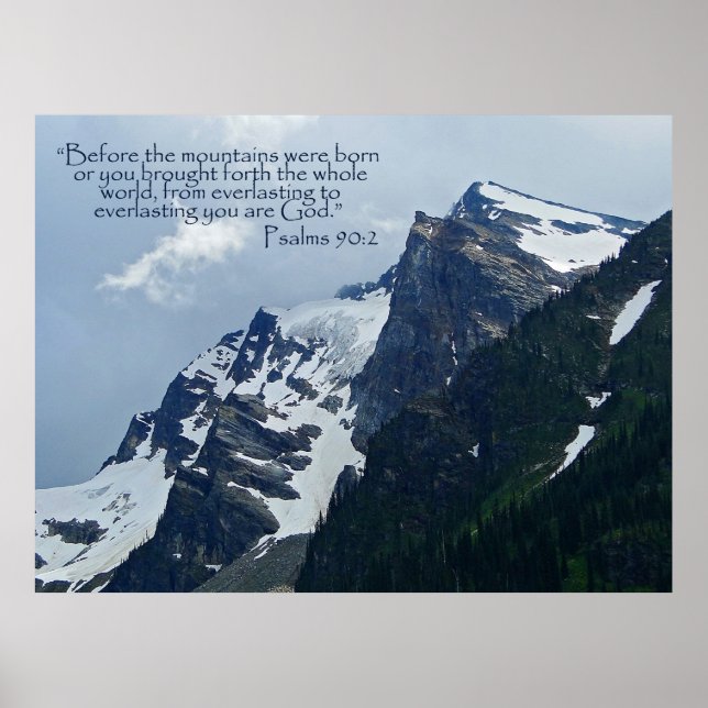 Psalms 90:2 Rocky mountains inspiration Poster (Framsidan)