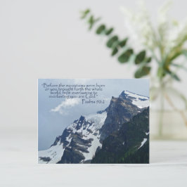 Psalms 90:2 Rocky mountains inspiration Vykort