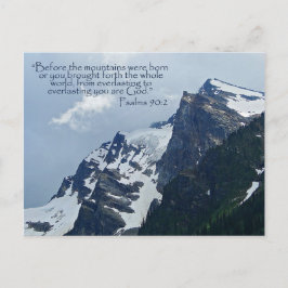 Psalms 90:2 Rocky mountains inspiration Vykort