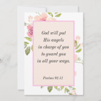 Psalms 91:11 Bibel-version om skyddskort