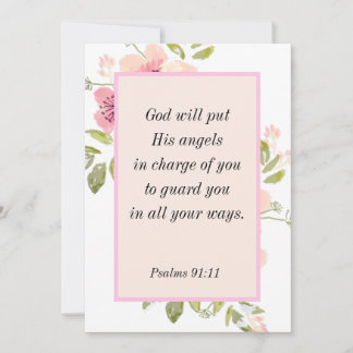 Psalms 91:11 Bibel-version om skyddskort Julkort