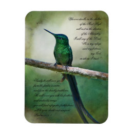 Psalms 91:1-4 inspirerande magnet