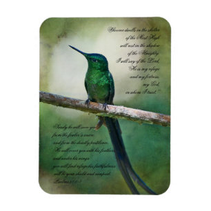 Psalms 91:1-4 inspirerande magnet