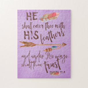 Psalms 91.4 Bibelverse Pussel