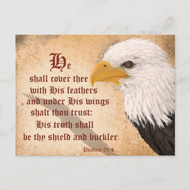Psalms 91:4 vykort (Framsida)