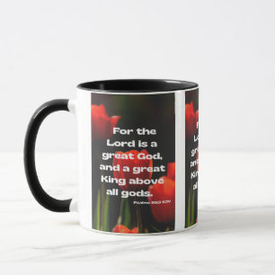 Psalms 95:3 KJV Bible Verse Pic Two-Tone Mugg