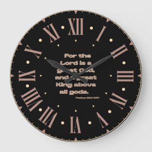 Psalms 95:3 KJV Bible Verse Roman Numeral Stor Klocka