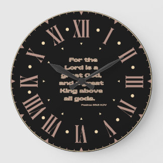 Psalms 95:3 KJV Bible Verse Roman Numeral Stor Klocka