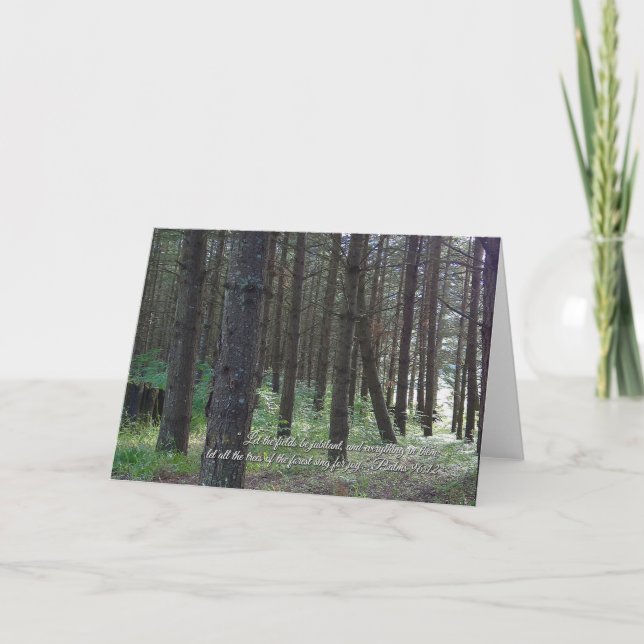 Psalms 96:12 inspirationerande kort (Framsida)