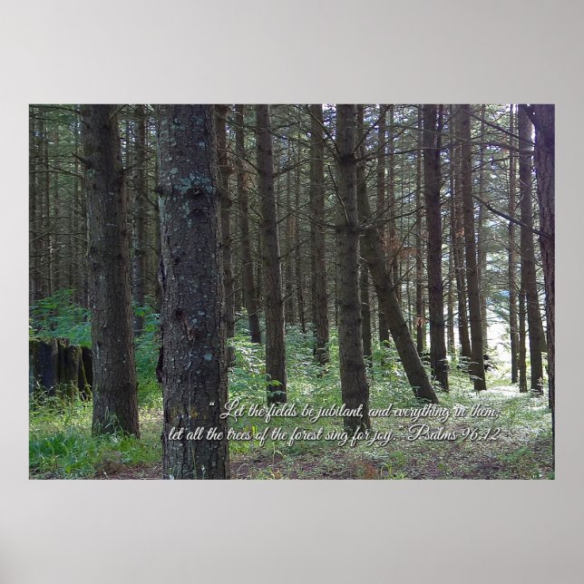 Psalms 96:12 inspirationerande poster (Framsidan)