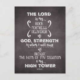 Psalms bibel Verse: Sten och Torn Vykort