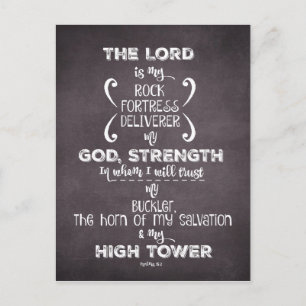 Psalms bibel Verse: Sten och Torn Vykort