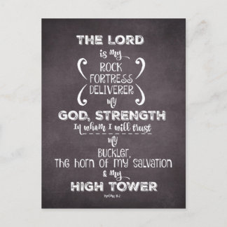 Psalms bibel Verse: Sten och Torn Vykort