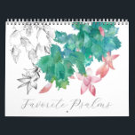 Psalms Bible Scripture Watercolor Botanical Plants Kalender<br><div class="desc">En botanisk kalender i stil som innehåller några favoritskript från bok i Psalms. För varje månad används en illustration av växt, blomma, fågel eller stillastående liv i penna och vattenfärg. Den bibeln är i en skugga av mjukt grått. På baksidan är en miniatyrbild storlek för varje bild i kalendern. Zazzle...</div>