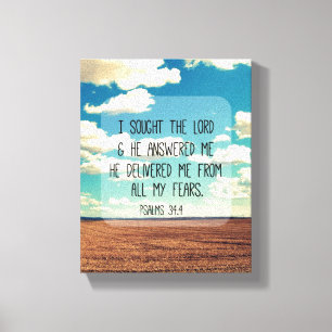 Psalms Bible Verse Canvastryck