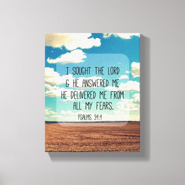 Psalms Bible Verse Canvastryck (Framsida)