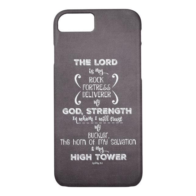 Psalms Bible Verse Case-Mate iPhone Skal (Baksida)
