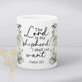 Psalms Bible Verse Floral Coffee Mug Kaffemugg