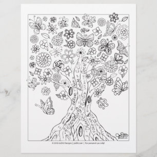 Psalms Bible Verse Flowers Butterfly Coloring Page