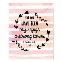 Psalms Bible Verse Watercolor Rosa Tvättar Christi