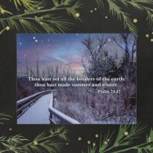 Psalms Bible Verse Winter Twilight Himlar Woodland