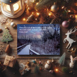 Psalms Bible Verse Winter Twilight Himlar Woodland Helg Vykort<br><div class="desc">En fredlig promenad genom frostigt vinter-skogar under en drömmande vriden himlar. Psalms-vern från Kung James Heliga Bible: Psalms 74:17 - Du har satt hela gräns på jorden: du har gjort sommar och vinter. Hälsning och på baksidan är anpassade.</div>