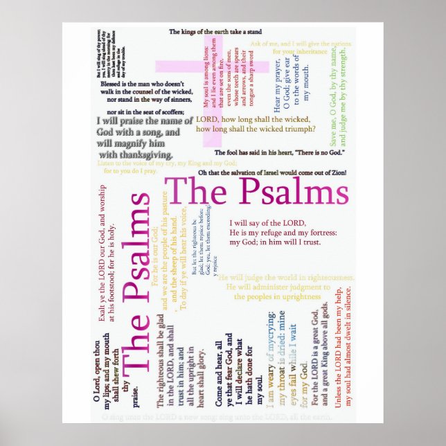 Psalms, dubbelrelaterad text poster (Framsidan)