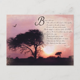 Psalms Encouragement Inspirational Bible Verse Vykort