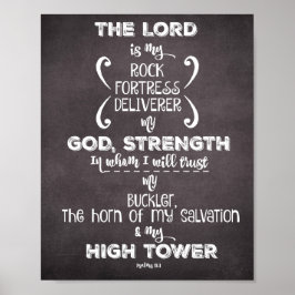 Psalms Herren är min Sten, High Torn Verse Poster