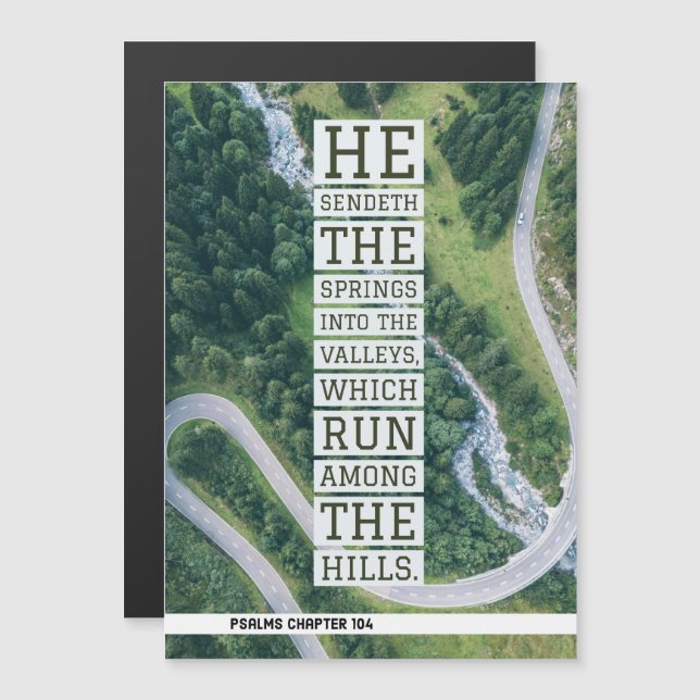 Psalms kapitel 104 magnetisk inbjudningskort (Fram/baksida)