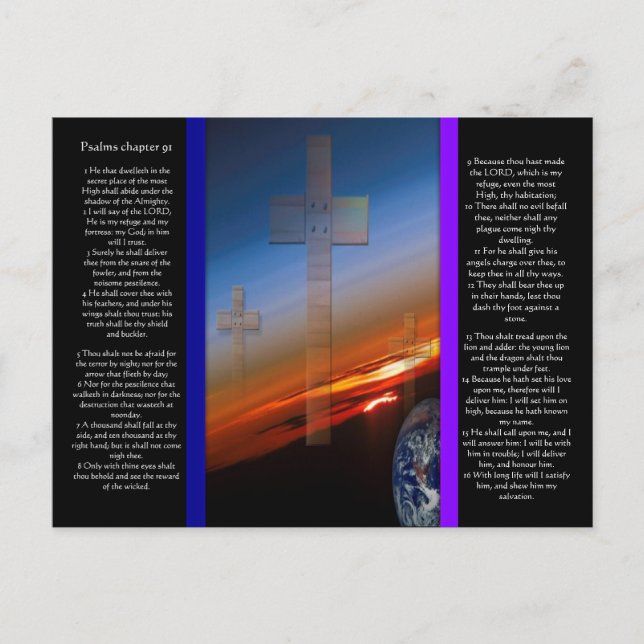 Psalms kapitel 91 vykort (Framsida)