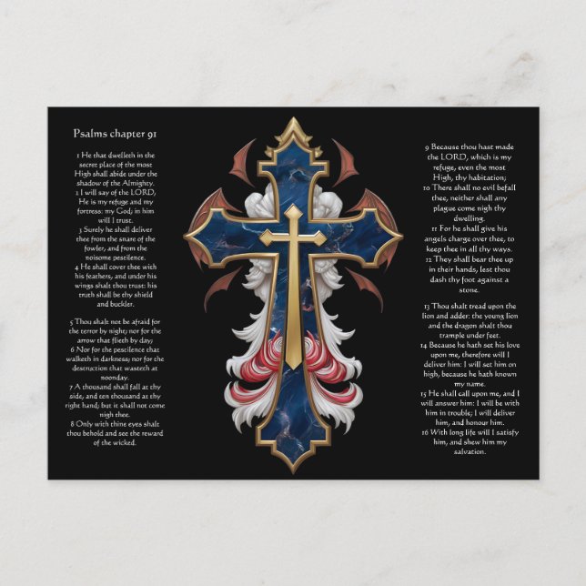 Psalms kapitel 91 vykort (Framsida)