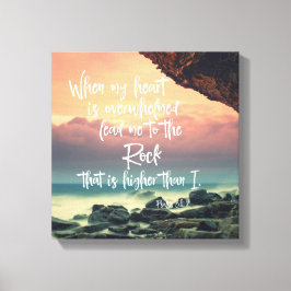 Psalms: När mitt hjärta är överväldigat, bibelvänd Canvastryck