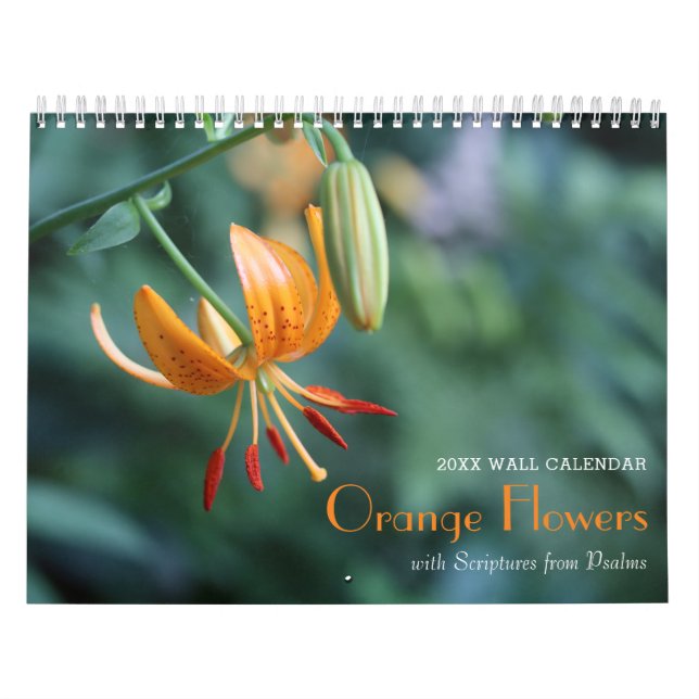 Psalms & Orange Flowers Calendar Kalender (Omslag)